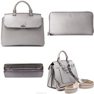 MCM Park Ave Convertible Satchel/Backpack &  Milla Spike Continental Zip Wallet